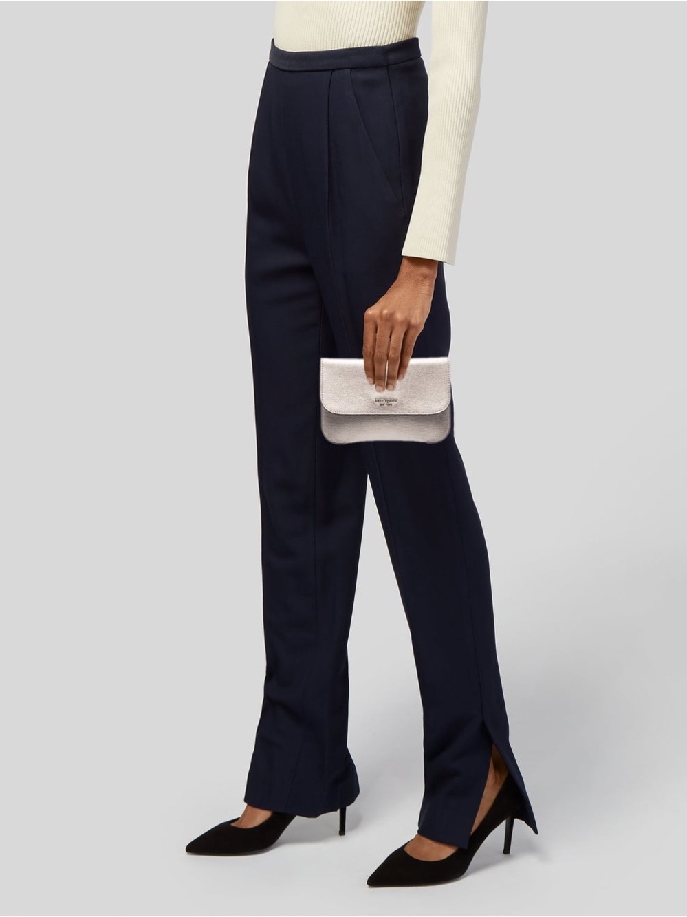 Kate Spade Silvery Slick Clutch